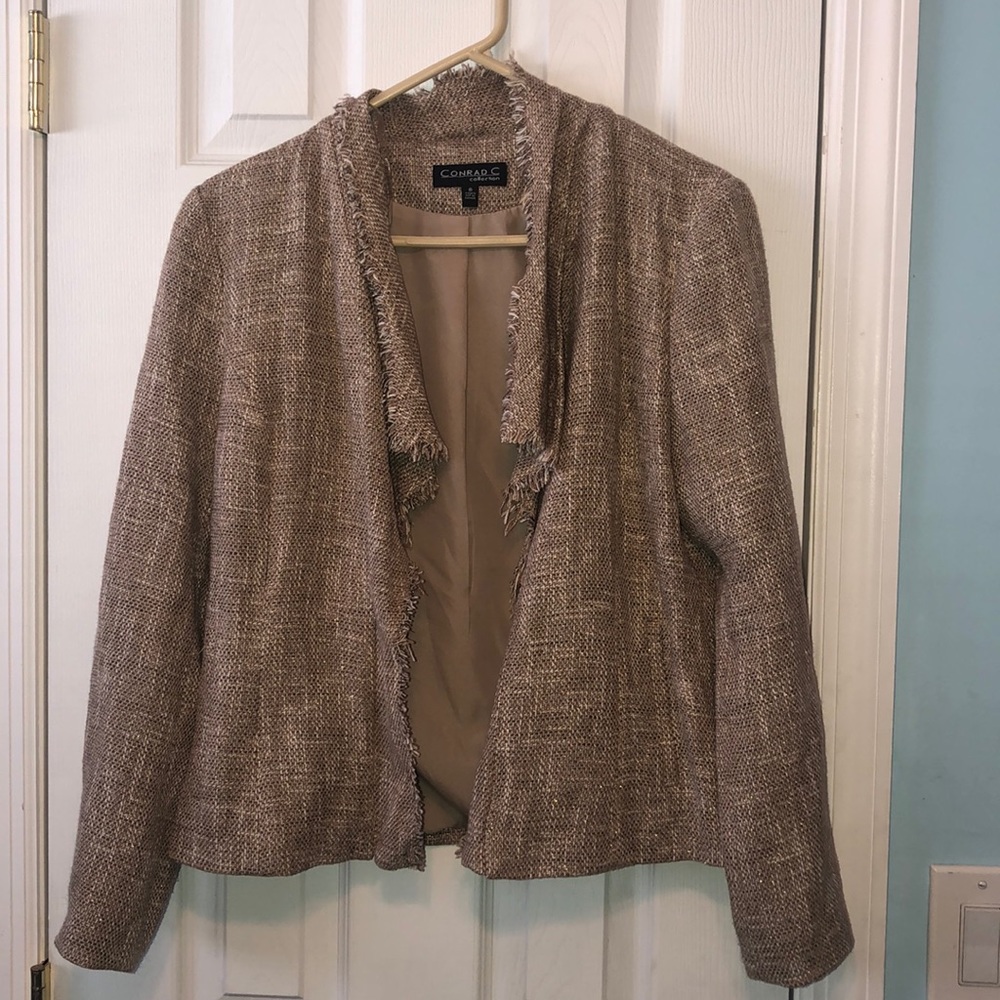 Woven, sparkle blazer